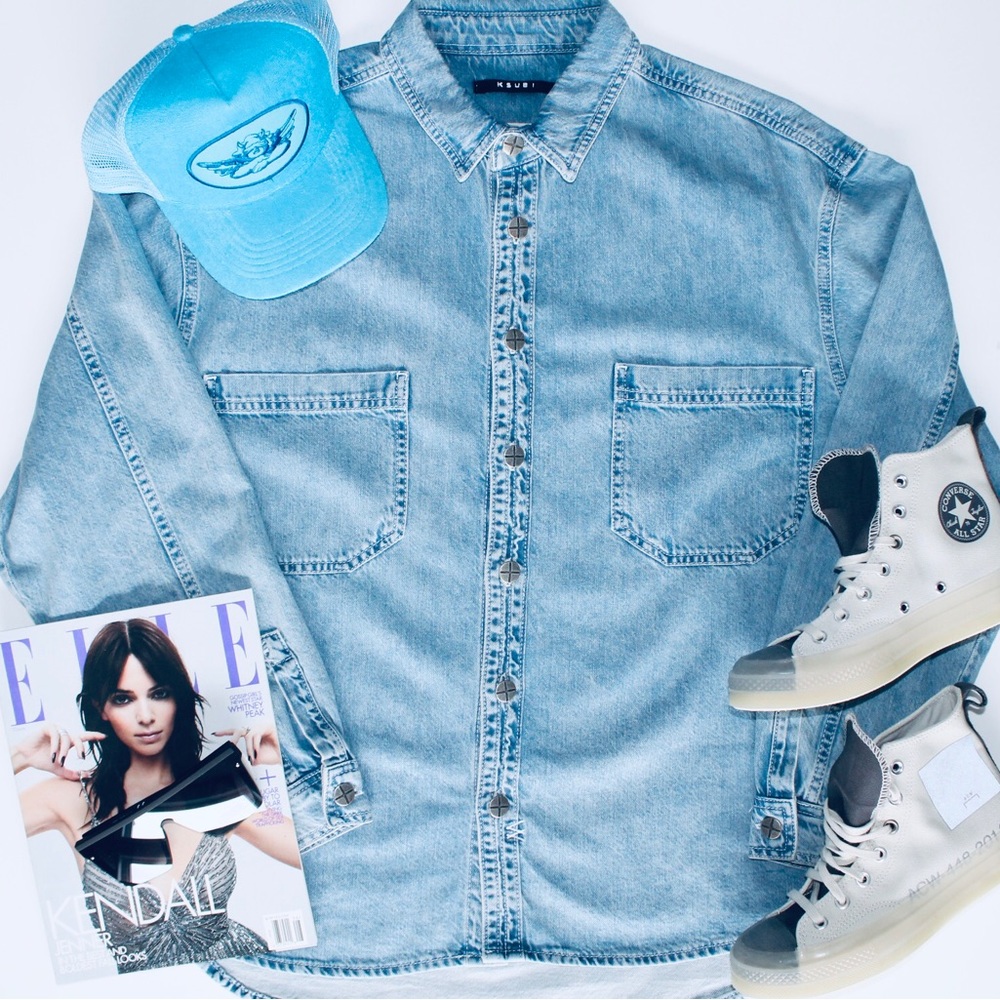 KSUBI Denim Button Up Shirt